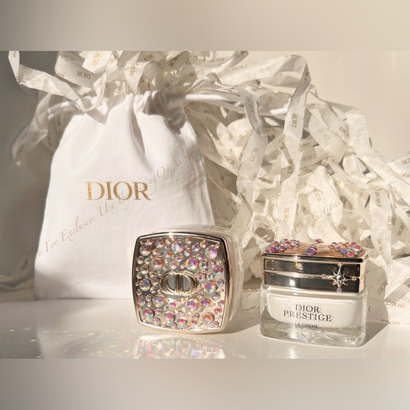 Dior Prestige La Crème BLING Rhinestone 15 ml 0.5 oz Travel Deluxe Mini DustBag